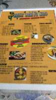 Taqueria Del Paisano menu