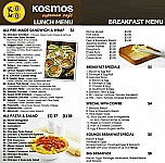Kosmos Espresso Cafe menu