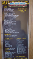 The Sub Shop menu