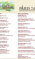 Paris 7th menu