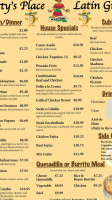 Patty's Place Latin Grill Llc menu
