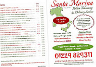 Santa Marina menu