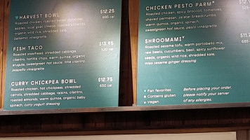 Sweetgreen Columbia menu