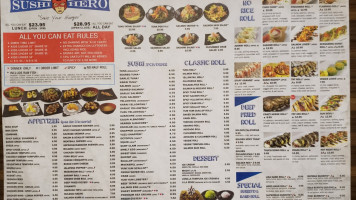 Sushi Hero menu