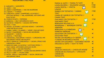 Nova Pizza Al Vuelo menu