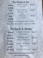 Paradise Cove Lodge menu