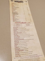 Century Taproom menu