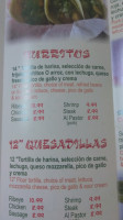 Tacos 4g Inc menu