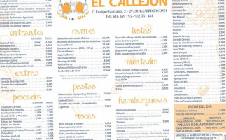 El Callejón menu