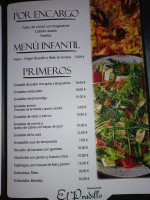 El Pradillo menu