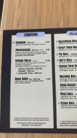 Tokyo Joe's menu