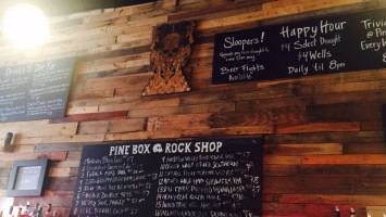 Pine Box Rock Shop menu