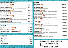 Tapaté (valencia) menu