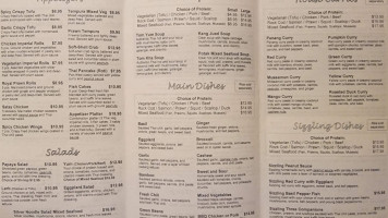 Thai Chili Cuisine menu