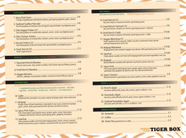 Tiger Box menu