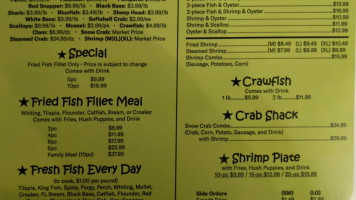 Tj Seafood menu