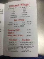 Thad's Place menu