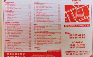 Buda menu