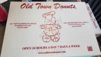 Old Town Donut Shop menu