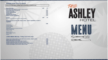 The Ashley Hotel menu