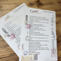 Conrad's menu