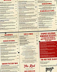 The Red And Grill menu
