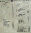 Pashmina Indian menu