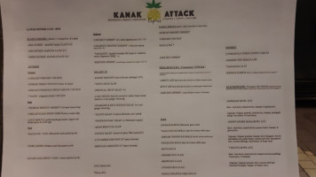 Kanak Attack Catering menu