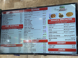 Tropical Oasis menu