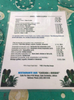 Cascada Y Bosque menu