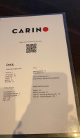 Carino Riserva menu