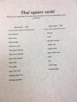 Thai Square Sushi menu