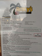Roxy's Island Grill menu