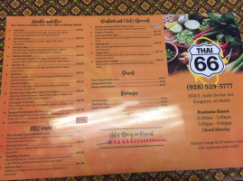 Thai 66 menu