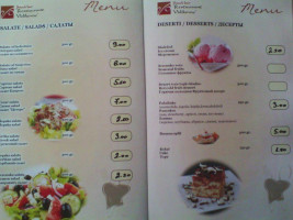 Restoran Vidikovac menu