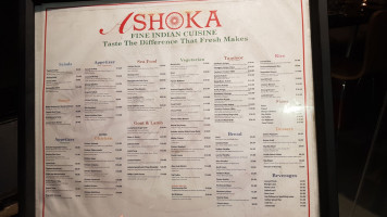 Ashoka 2nd Ave. menu