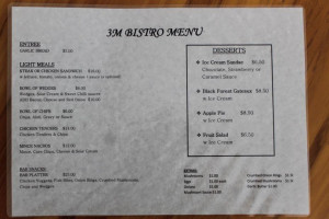 3m Bistro Motels menu
