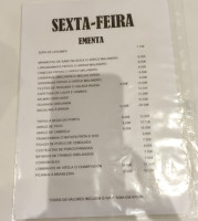 Restaurante Luso Brasileiro menu