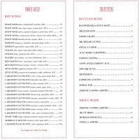 Buddy V's menu