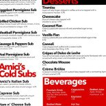 Amici's Cardápio