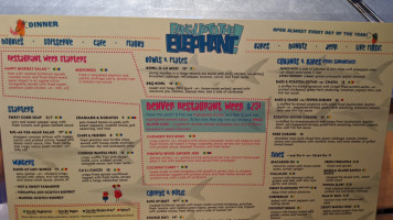 Bang Up To The Elephant! menu