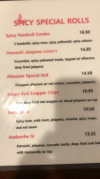 Uri Sushi Grill menu