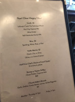 Pearl Dive Oyster Palace menu