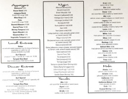 Iou Sushi Ii menu