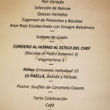 El Celler Cardápio