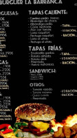 La Barranca menu