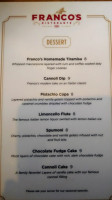Franco's menu
