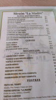 Meson La Madre menu