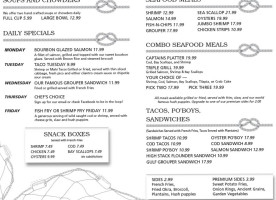 Northwest Seafood Inc. menu