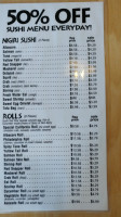 Kyoto Sushi menu